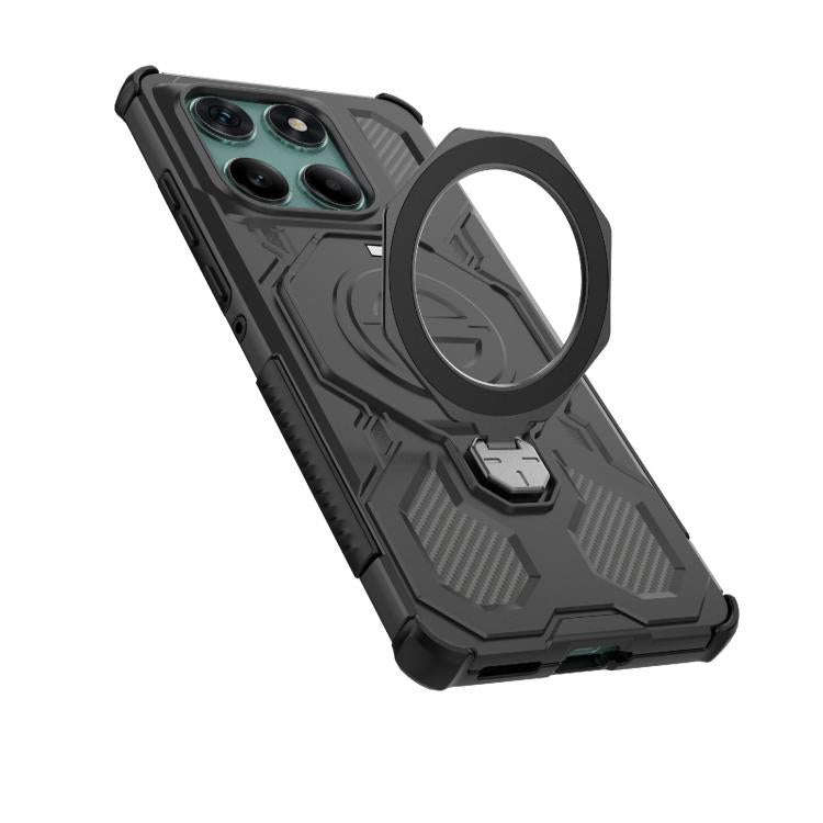 For Motorola Edge 60 Fusion 5G Global J-20 Solid Color MagSafe Magnetic TPU+PC Phone Case(Black)