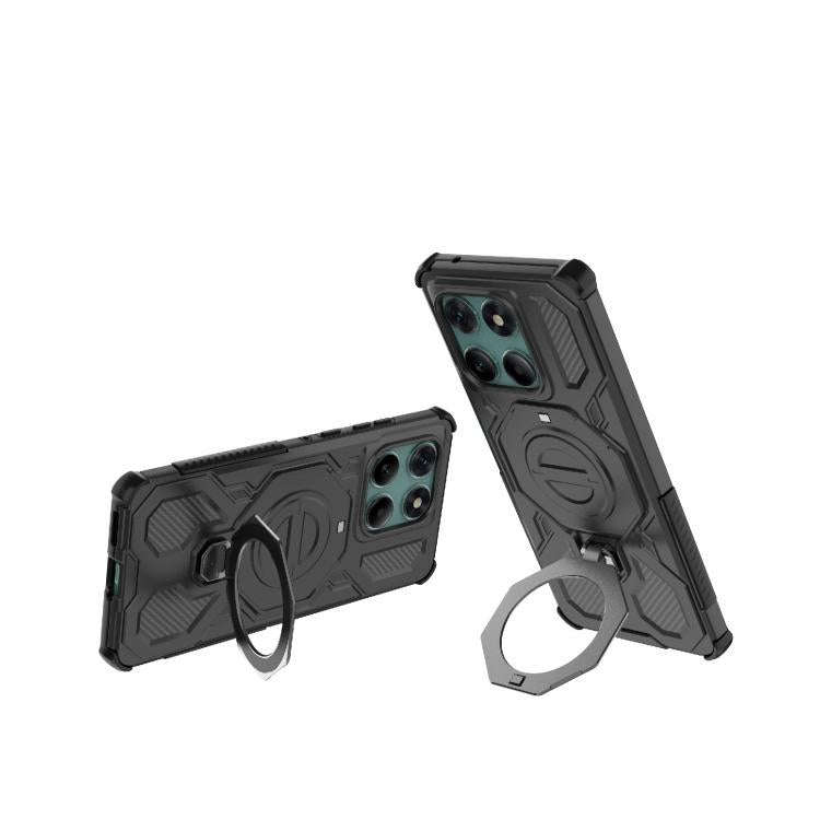 For Motorola Edge 60 Fusion 5G Global J-20 Solid Color MagSafe Magnetic TPU+PC Phone Case(Black)