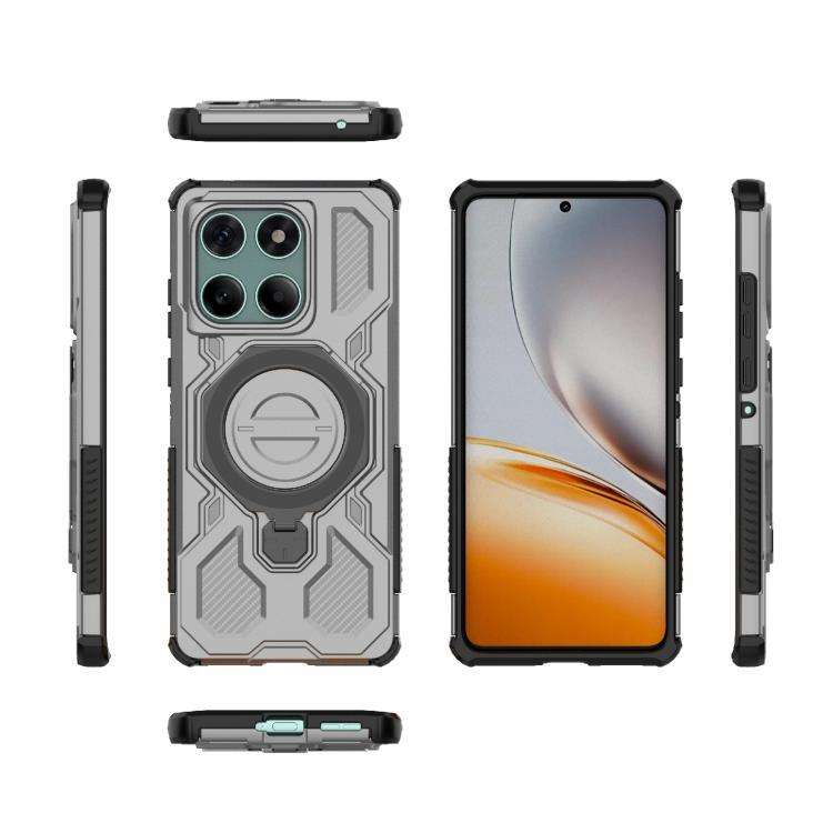 For Motorola Edge 60 Fusion 5G Global J-20 Solid Color MagSafe Magnetic TPU+PC Phone Case(Grey)