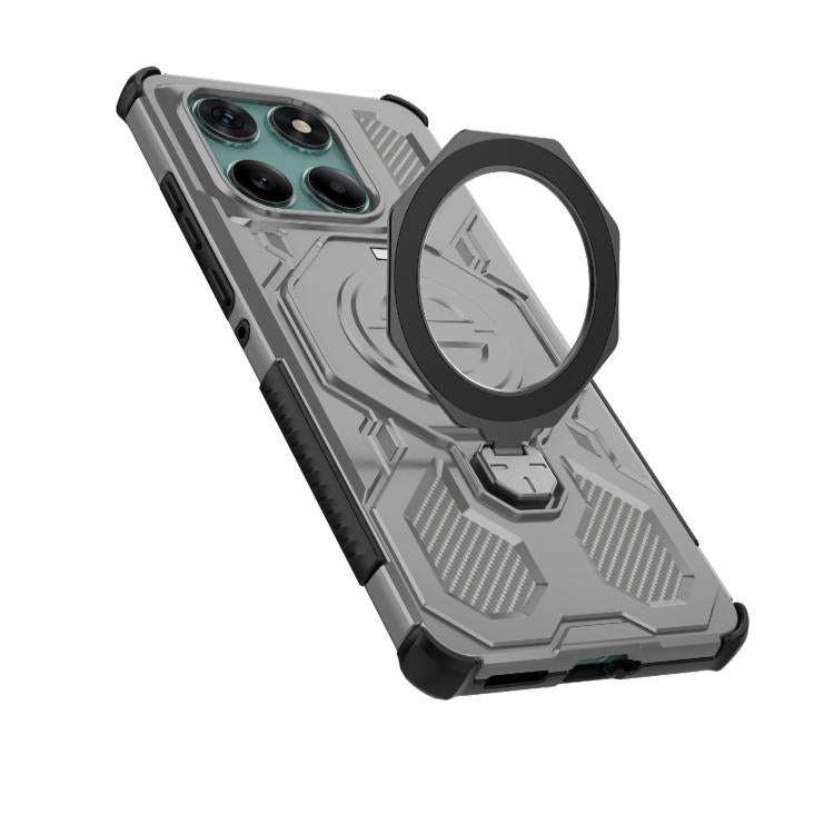 For Motorola Edge 60 Fusion 5G Global J-20 Solid Color MagSafe Magnetic TPU+PC Phone Case(Grey)