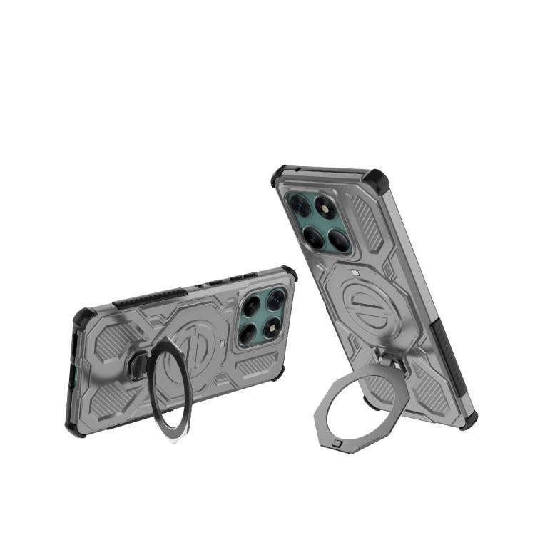 For Motorola Edge 60 Fusion 5G Global J-20 Solid Color MagSafe Magnetic TPU+PC Phone Case(Grey)