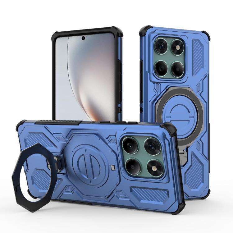 For Motorola Edge 60 Fusion 5G Global J-20 Solid Color MagSafe Magnetic TPU+PC Phone Case(Blue)