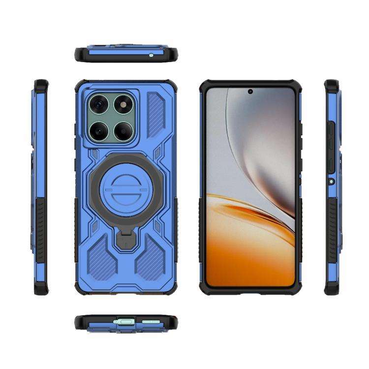 For Motorola Edge 60 Fusion 5G Global J-20 Solid Color MagSafe Magnetic TPU+PC Phone Case(Blue)