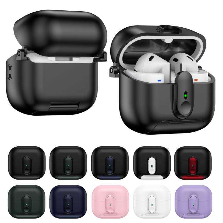 For Samsung Galaxy Buds3 / Buds3 Pro One-piece Holder Wireless Earphones Case with Lanyard(Army G...