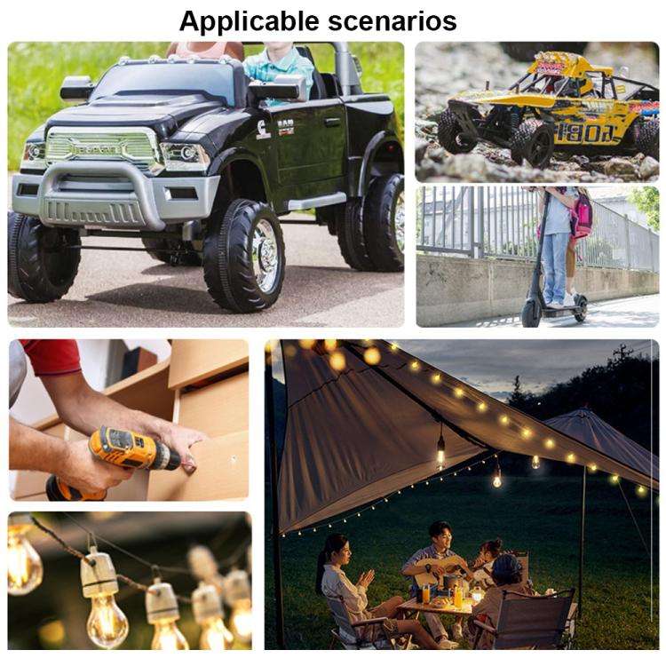 For DeWALT DCB Series 18V / 20V Lithium Battery DIY With Cable Adapter External Power Adapter Con...
