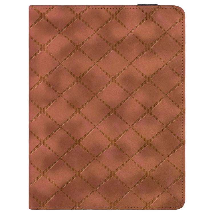 For OPPO Pad SE 11 Rhombus Embossing Leather Tablet Case(Brown)