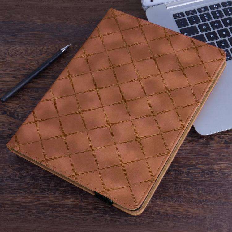 For OPPO Pad SE 11 Rhombus Embossing Leather Tablet Case(Brown)