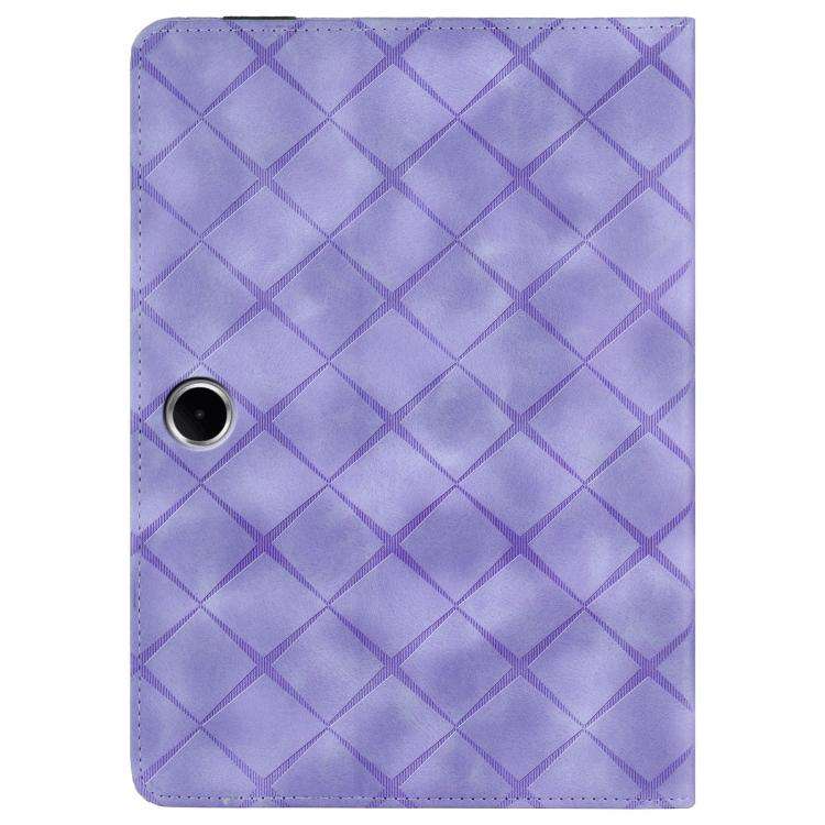 For OPPO Pad SE 11 Rhombus Embossing Leather Tablet Case(Purple)