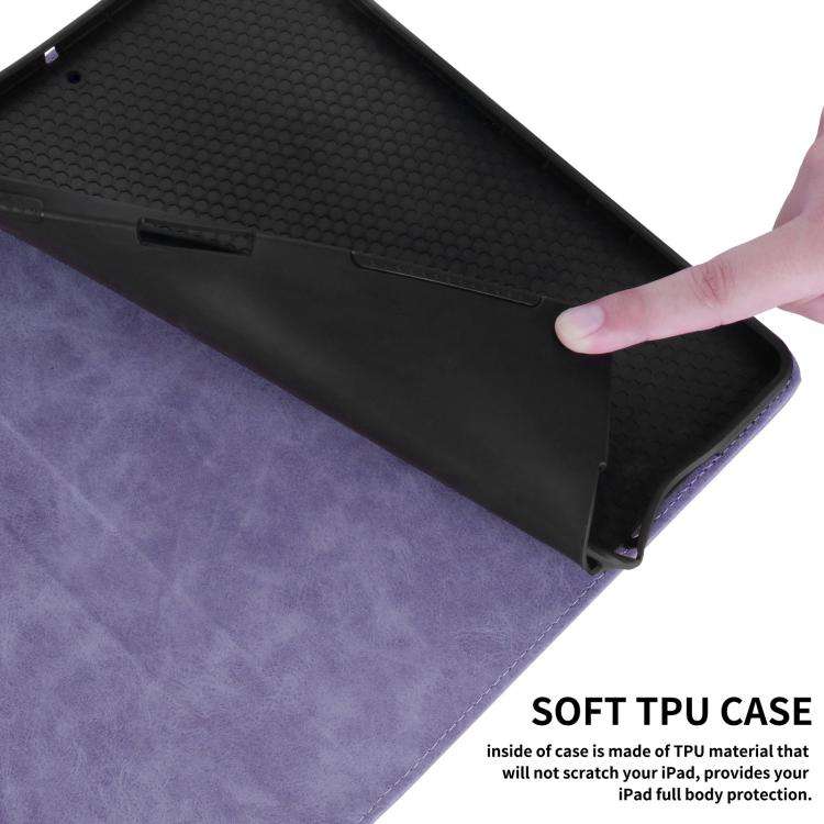 For OPPO Pad SE 11 Rhombus Embossing Leather Tablet Case(Purple)