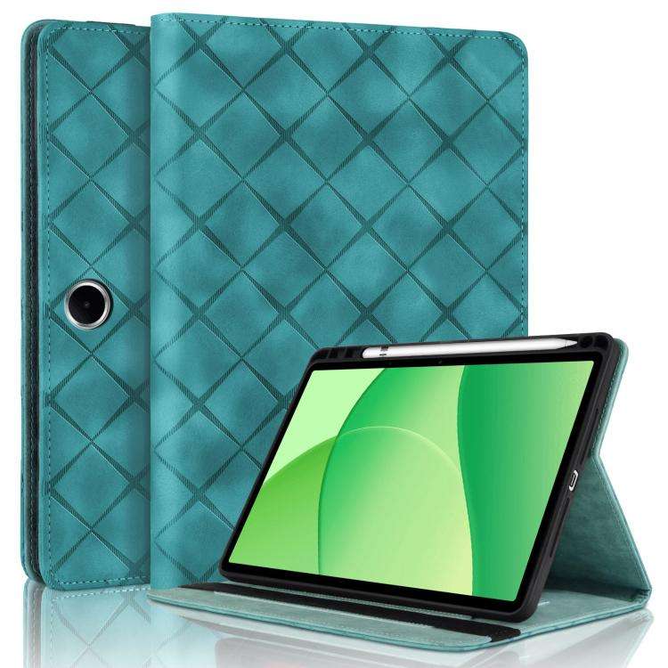 For OPPO Pad SE 11 Rhombus Embossing Leather Tablet Case(Green)