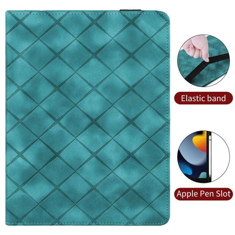 For OPPO Pad SE 11 Rhombus Embossing Leather Tablet Case(Green)