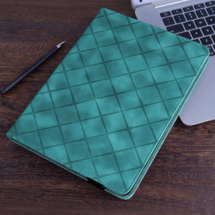 For OPPO Pad SE 11 Rhombus Embossing Leather Tablet Case(Green)