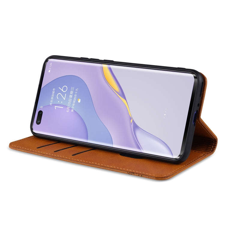 For Huawei Nova 7 AZNS Magnetic Calf Texture Horizontal Flip Leather Case with Card Slots & Holde...