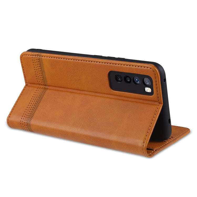 For Huawei Nova 7 AZNS Magnetic Calf Texture Horizontal Flip Leather Case with Card Slots & Holde...