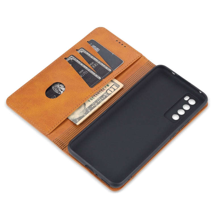 For Huawei Nova 7 AZNS Magnetic Calf Texture Horizontal Flip Leather Case with Card Slots & Holde...