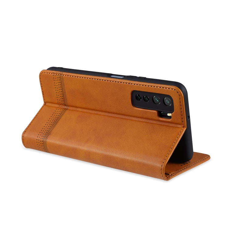 For Huawei Nova 7 SE AZNS Magnetic Calf Texture Horizontal Flip Leather Case with Card Slots & Ho...