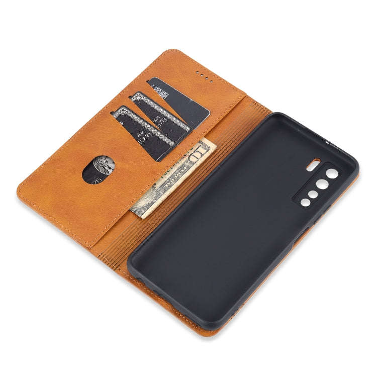 For Huawei Nova 7 SE AZNS Magnetic Calf Texture Horizontal Flip Leather Case with Card Slots & Ho...