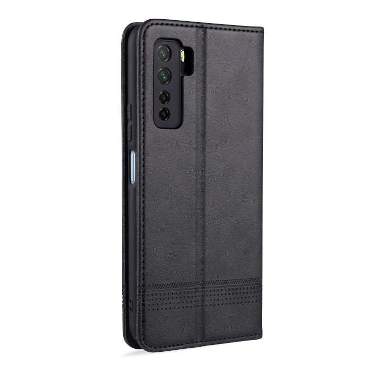 For Huawei Nova 7 SE AZNS Magnetic Calf Texture Horizontal Flip Leather Case with Card Slots & Ho...