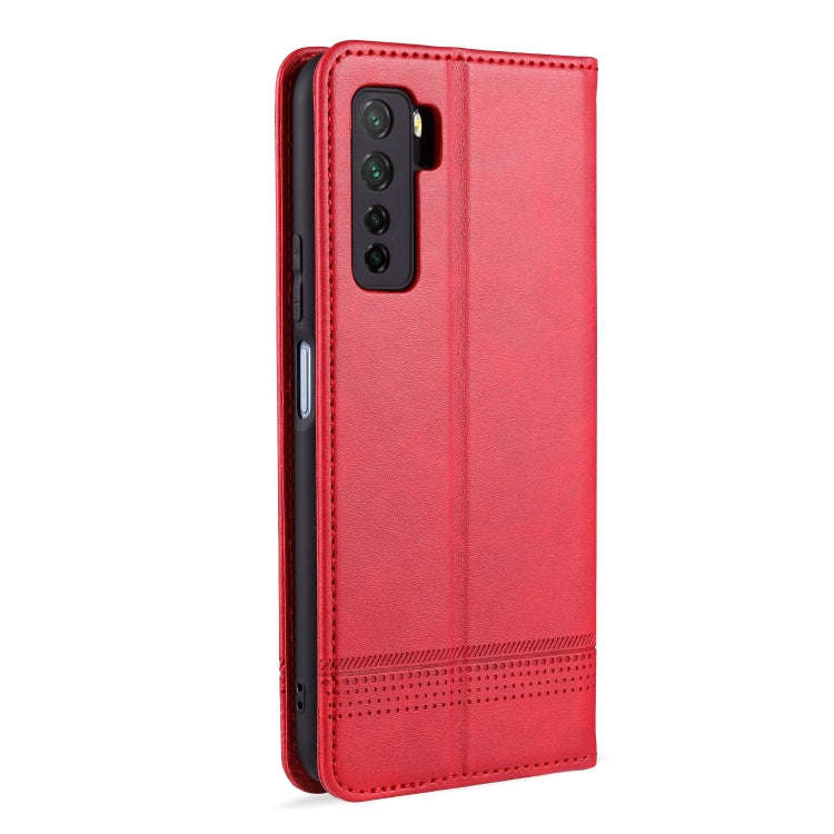 For Huawei Nova 7 SE AZNS Magnetic Calf Texture Horizontal Flip Leather Case with Card Slots & Ho...