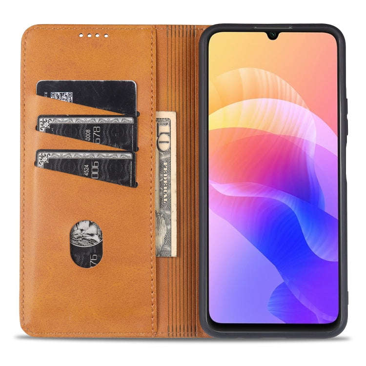 For Huawei Enjoy 20 AZNS Magnetic Calf Texture Horizontal Flip Leather Case with Card Slots & Hol...