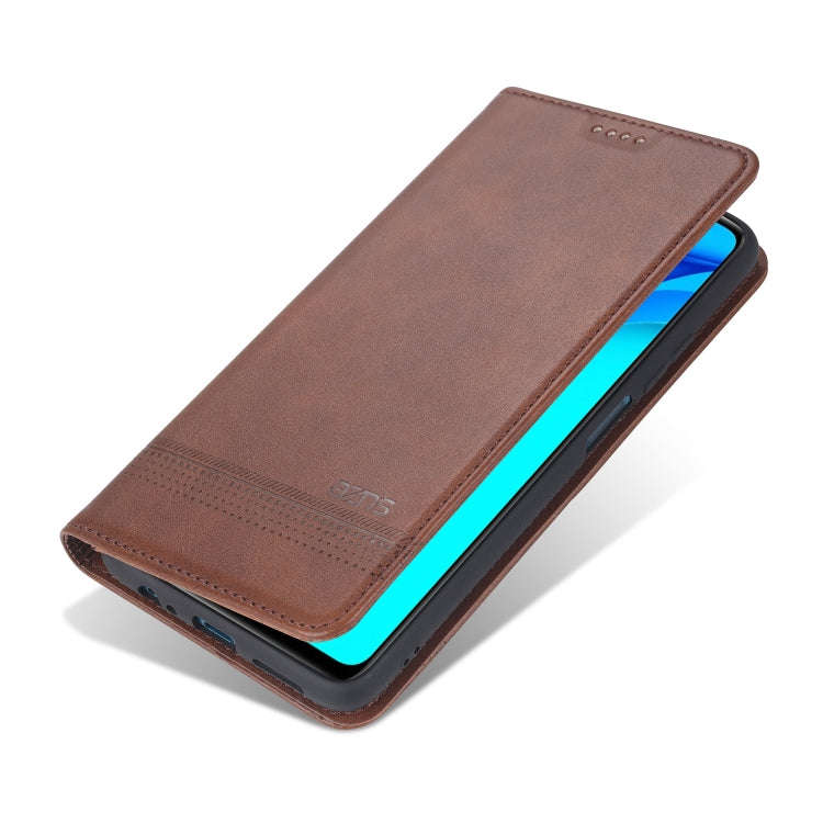 For Huawei Maimang 9 AZNS Magnetic Calf Texture Horizontal Flip Leather Case with Card Slots & Ho...
