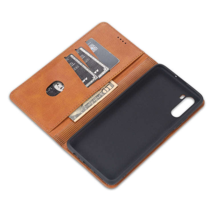 For Huawei Maimang 9 AZNS Magnetic Calf Texture Horizontal Flip Leather Case with Card Slots & Ho...