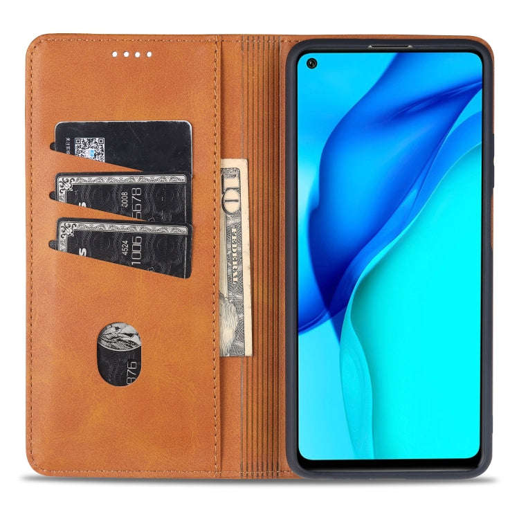 For Huawei Maimang 9 AZNS Magnetic Calf Texture Horizontal Flip Leather Case with Card Slots & Ho...