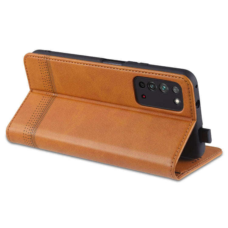 For Huawei Honor X10 AZNS Magnetic Calf Texture Horizontal Flip Leather Case with Card Slots & Ho...