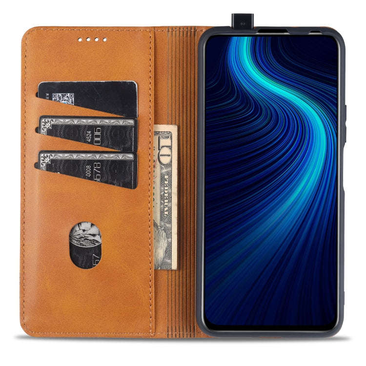 For Huawei Honor X10 AZNS Magnetic Calf Texture Horizontal Flip Leather Case with Card Slots & Ho...