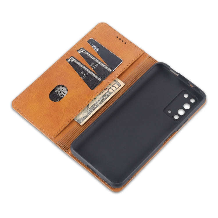 For Huawei Honor X10 AZNS Magnetic Calf Texture Horizontal Flip Leather Case with Card Slots & Ho...