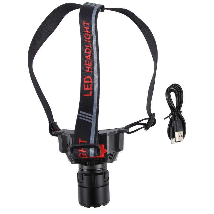 A860B Outdoor Work White Laser Wick Super Bright Sensor Headlamp(Black)