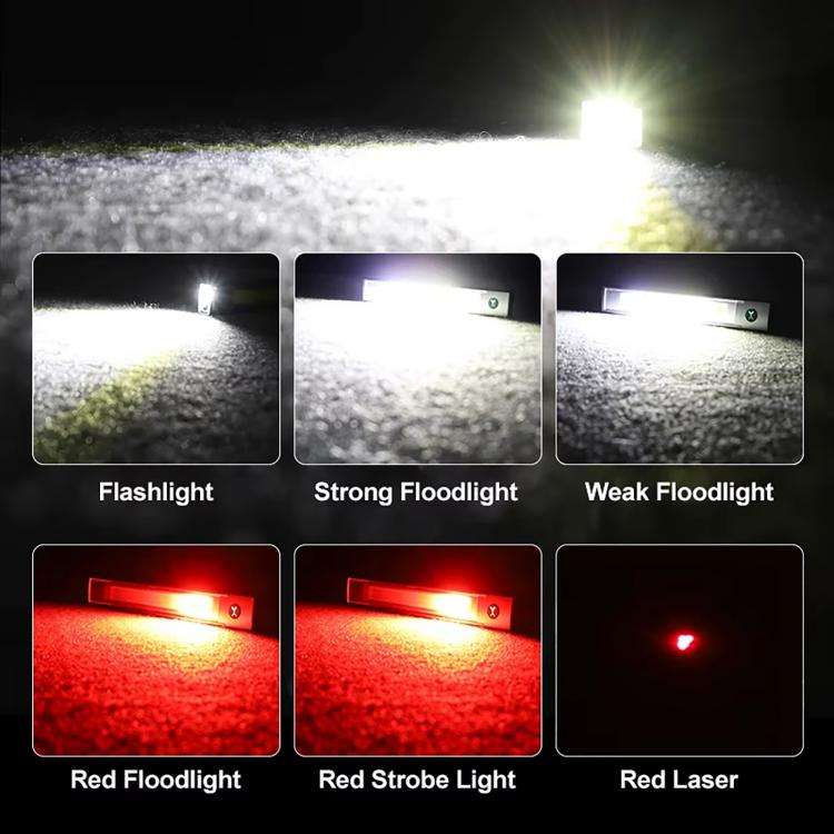 DXC-512 Multifunctional Pen Lamp Work Flashlight with Red Laser Light(Silver)