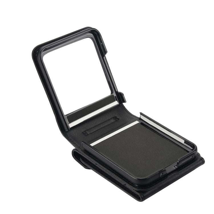 For Motorola Razr 40 Ultra Ring Holder RFID Card Slot Phone Case(Black)