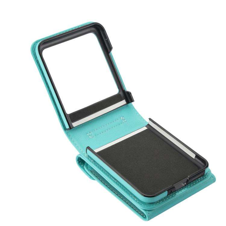 For Motorola Razr 60 Ultra Ring Holder RFID Card Slot Phone Case(Mint Green)