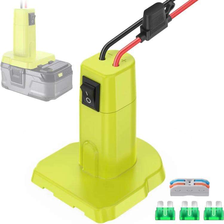 Power Wheel Battery DIY Adapter for RYOBI 18V Battery 12 AWG Wire Converter Kit, with Switch and ...