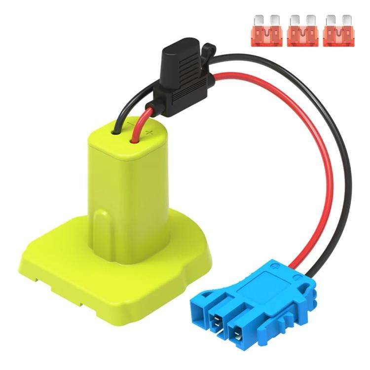 For RYOBI 18V Lithium Battery Adapter Converter with UPS Harness Connector(Blue)