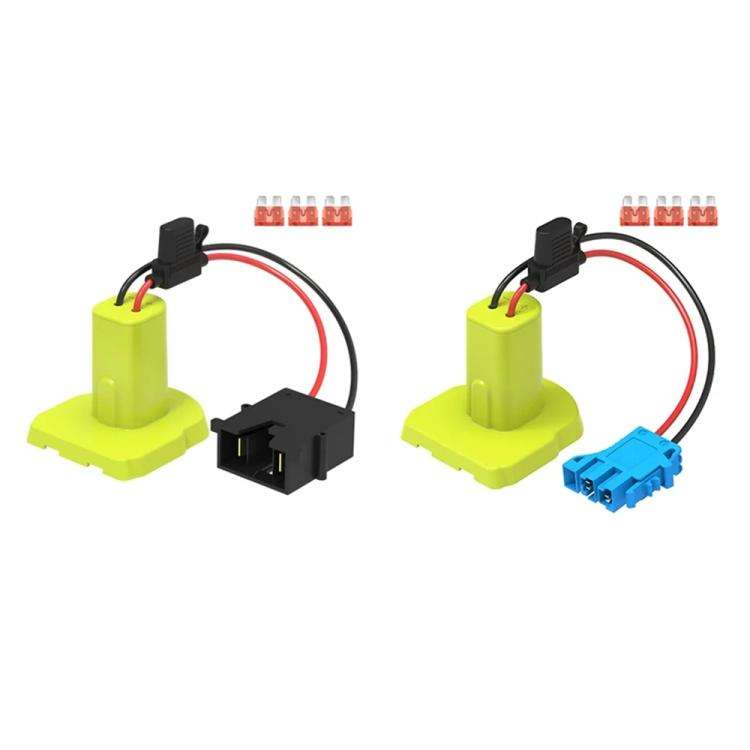 For RYOBI 18V Lithium Battery Adapter Converter with UPS Harness Connector(Black)