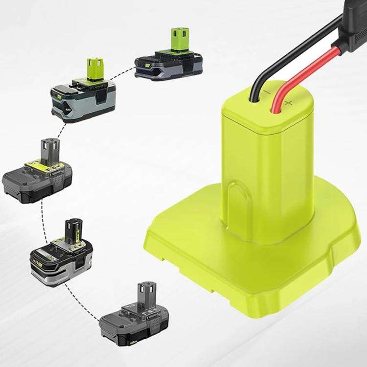 For RYOBI 18V Lithium Battery Adapter Converter with UPS Harness Connector(Black)
