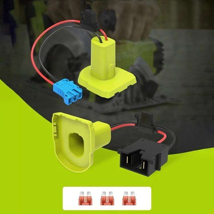 For RYOBI 18V Lithium Battery Adapter Converter with UPS Harness Connector(Black)