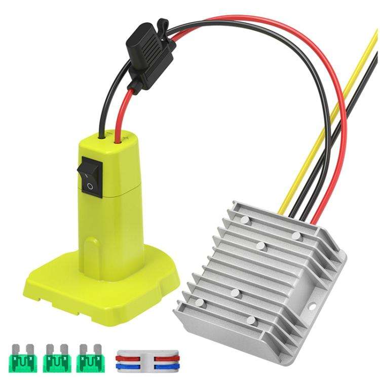 For RYOBI 18V Lithium Battery Battery Switch Button Adapter Converter With Fuses, Specifications:...
