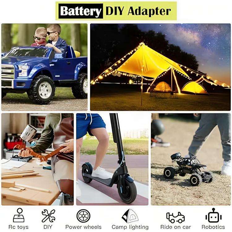 For RYOBI 18V Lithium Battery Battery Switch Button Adapter Converter With Fuses, Specifications:...