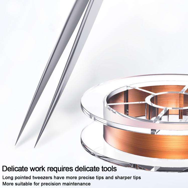 MEGA-IEDA High Hard Non-magnetic Stainless Steel Repair Tweezers, Model:Curved Tip
