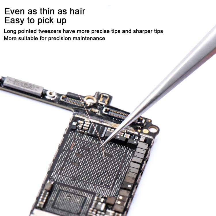 MEGA-IEDA High Hard Non-magnetic Stainless Steel Repair Tweezers, Model:Curved Tip
