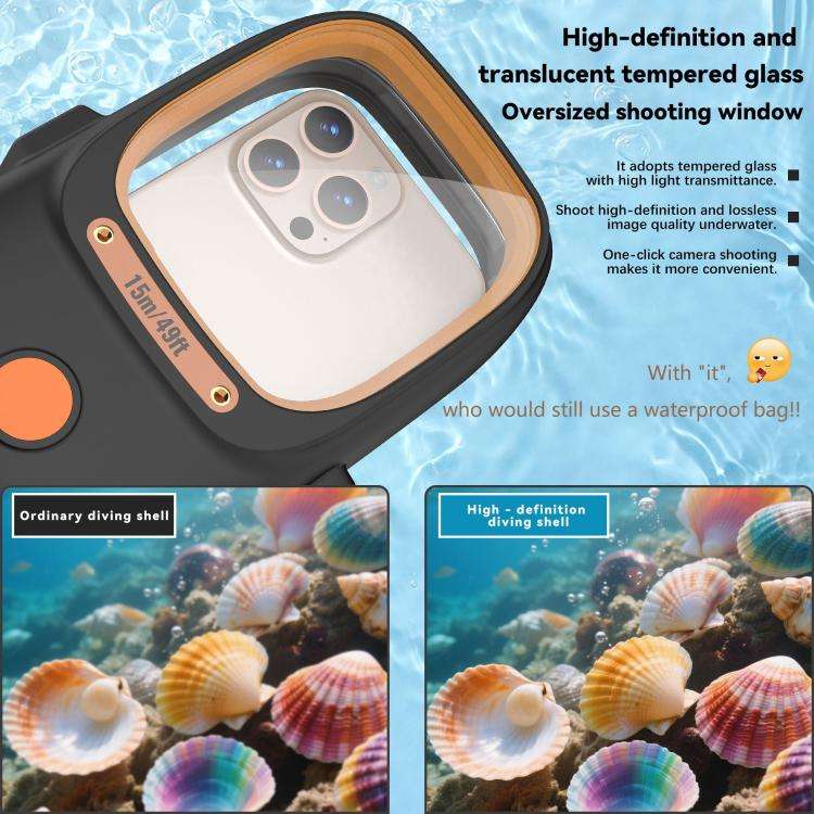 RedPepper Diving Case 15m Waterproof Protective Case for iPhone / Samsung / vivo / Huawei / Xiaom...
