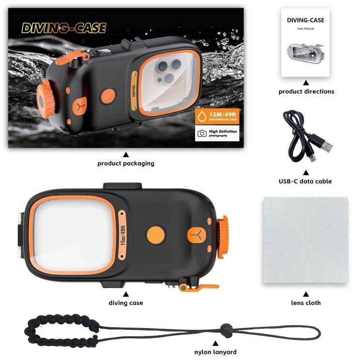 RedPepper Diving Case 15m Waterproof Protective Case for iPhone / Samsung / vivo / Huawei / Xiaom...