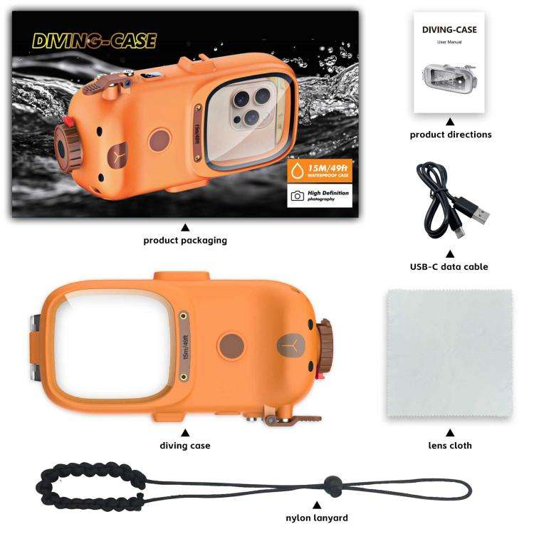 RedPepper Diving Case 15m Waterproof Protective Case for iPhone / Samsung / vivo / Huawei / Xiaom...