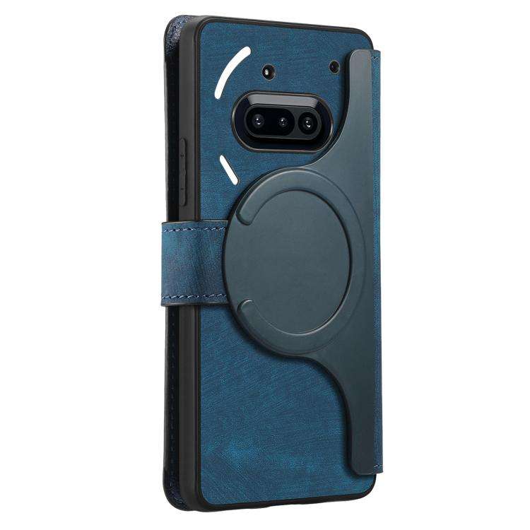 For Nothing CMF Phone 3a CaseNeo MagSafe RFID Anti-theft Retro Leather Phone Case(Blue)