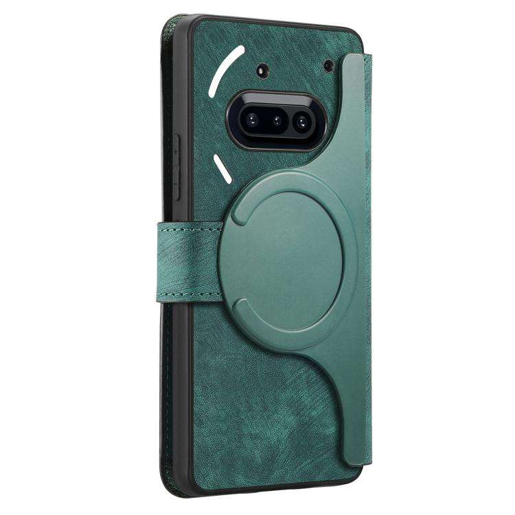 For Nothing CMF Phone 3a CaseNeo MagSafe RFID Anti-theft Retro Leather Phone Case(Green)