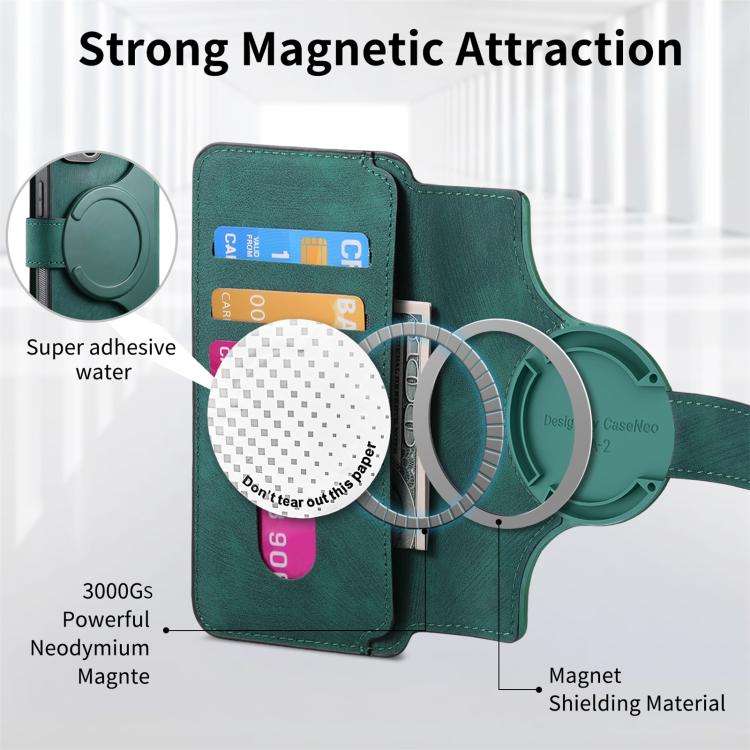 For Nothing CMF Phone 3a CaseNeo MagSafe RFID Anti-theft Retro Leather Phone Case(Green)