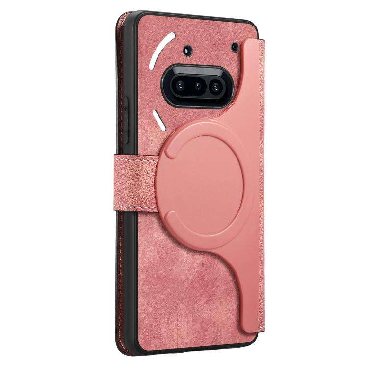 For Nothing CMF Phone 3a CaseNeo MagSafe RFID Anti-theft Retro Leather Phone Case(Pink)